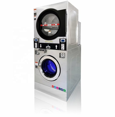 Professional Laundromat 16kg Double Stack Laundromat Industrial Washing Machine Price Manufacturer
